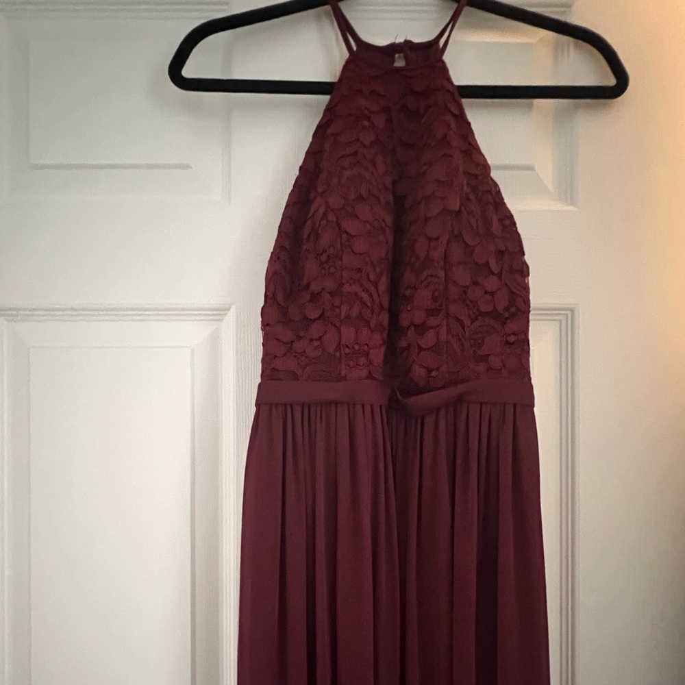 AZAZIE Kartini bridesmaid dress in Cabernet size 2